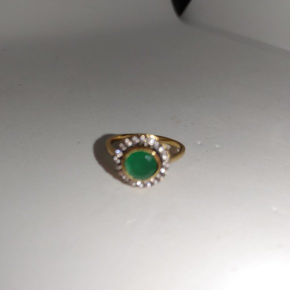 Stella & Dot Green & Clear Crystal ring - Picture 1 of 1